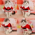 thumbnail image 3 of GustaveDesign Dog Christmas Santa Claus Coat, Funny Pet Cosplay Costume with a Cap, Puppy Fleece Warm Jumpsuit Coat Xmas Suit (L Size), 3 of 8