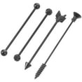 thumbnail image 6 of Landege Men's Industrial Barbell Earrings Set, Double Cartilage Piercing Jewelry with Matte Black Spike Screw, Ideal for Travel & Parties, 6 of 10