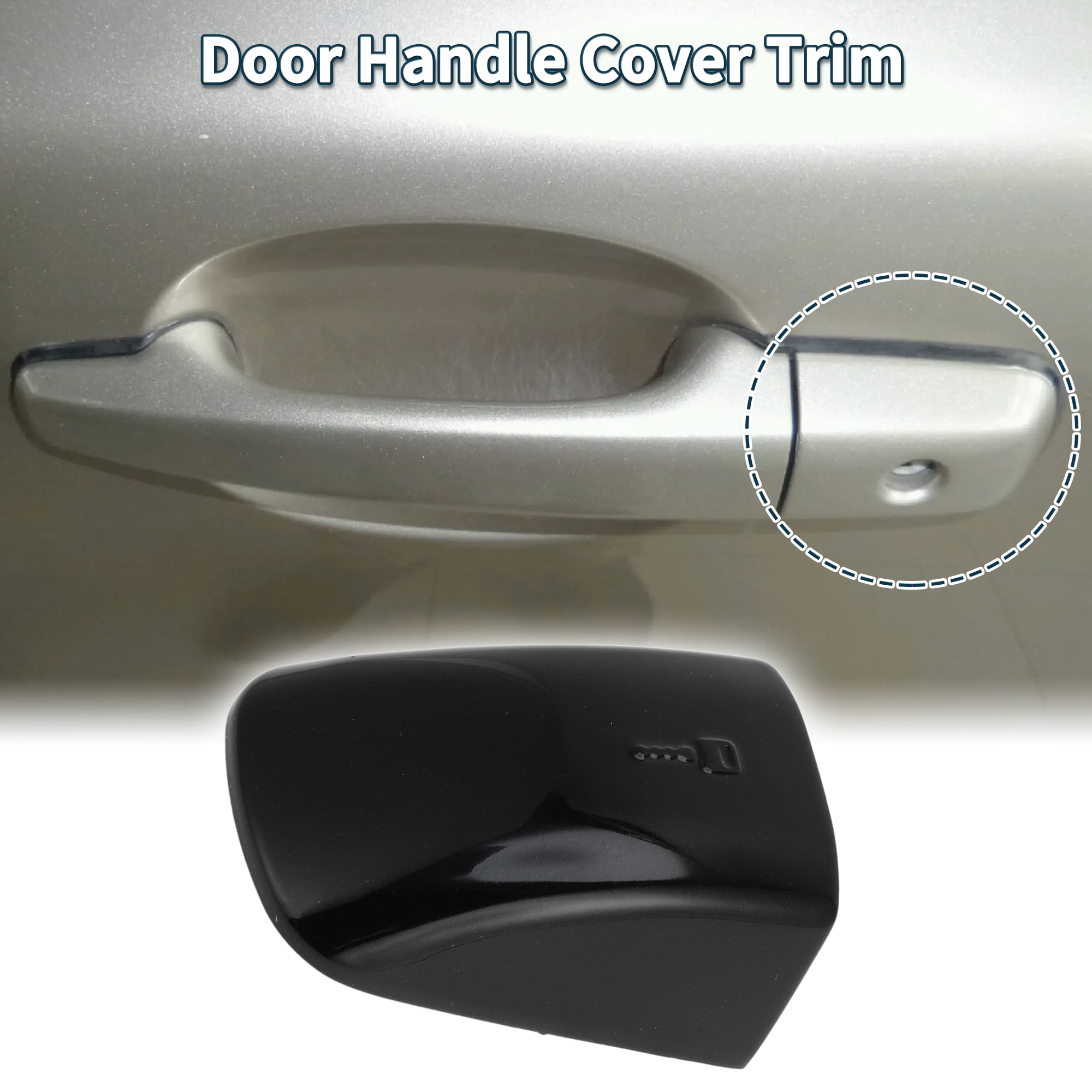 Unique Bargains Door Handle Cover for Volvo S40 S80 XC60 XC70 MK2 Black