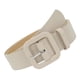 thumbnail image 2 of Cinturón de piel sintética para mujer, estilo casual, con hebilla metálica decorativa, ideal para abrigos. Beige, 2 of 9