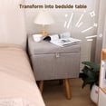 thumbnail image 3 of Escalera para perros Ziluce de 21 pulgadas, 6 peldaños, otomana dividida, mesa de noche, 3 of 7