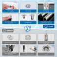 thumbnail image 4 of 2 Pack 3 in 1 Bathroom Sink Drain Strainer, Universal Pop Up Stopper with Removable Stainless Steel Filter Basket Hair Catcher, Sink Plug for 1.1''~2.36'' Basin, Brass Bullet Core, Chrome, 4 of 9