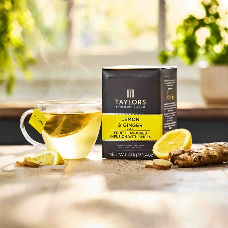 Taylors of Harrogate Lemon & Ginger, Herbal Tea, 20 ct - Walmart.com