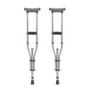 Crutches, Elderly Underarm Crutches, Aluminum Crutches, Removable Walking Adjustable Crutches, Silver