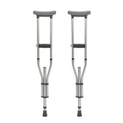 Tomshoo Aluminum Alloy Detachable Underarm Crutches Elderly Crutches Adjustable Crutches for Walking, Silver