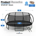 thumbnail image 4 of Betisef 16 FT Recreational Trampoline W/ Safety Enclosure Net – Indoor & Outdoor Use, Round Trampoline For Kids Black, 4 of 10