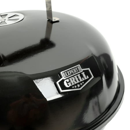 Expert Grill 14.5'' Steel Portable Charcoal Grill, Black