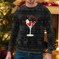 thumbnail image 1 of WILLBEST Mignons Chandails à Fermeture Éclair pour Hommes Automne et Hiver Tendance Décontractée Chandail Imprimé de Noël Col Rond, 1 of 3