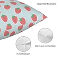 thumbnail image 3 of Wukai Hand Drawn Strawberry Premium Polyester Fleece Pillow Covers with Hidden Zipper Closure,Luxuriously Soft and Durable-20"x20", 3 of 7