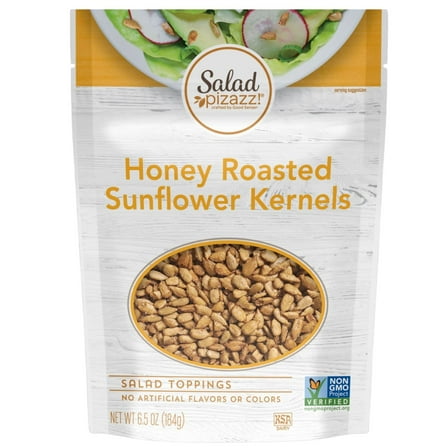 Salad Pizazz! Honey Roasted Sunflower Kernels Salad Topping, 6.5 oz Bag
