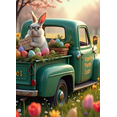 thumbnail image 4 of Easter Themed Wooden Sign Banner Bunny Eggs Flowers Background Party Decorations Backdrop for Easter Celebrations Family Gatherings Photo Props Easter Parties, 4 of 7