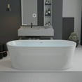 thumbnail image 6 of Free Standing Tub 63" Acrylic Freestanding Bathtub Glossy White Soaking Bath Tub with Overflow and Anti-blockage Drain A24 Bathroom Tub, 6 of 8