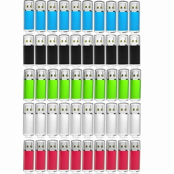 50PCS 1GB USB 2.0 thumb flash drives (1GB * 5 colors)