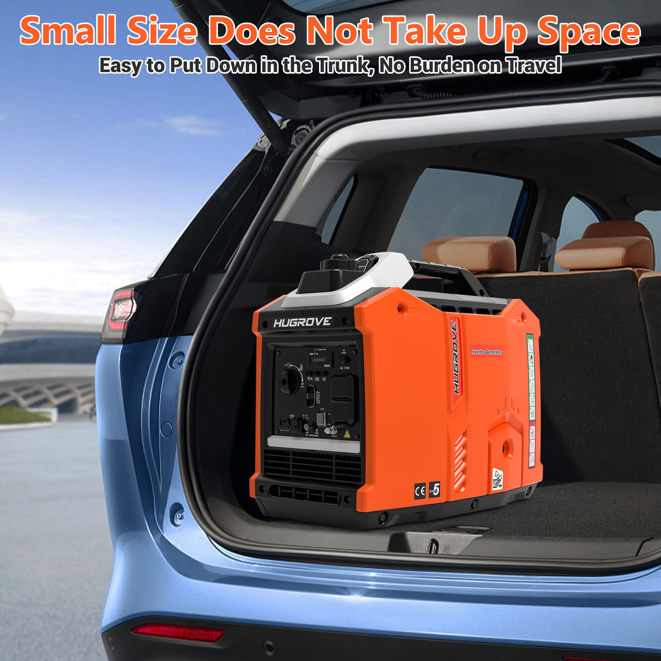 Segmart 2200W Portable Inverter Generator, Gas Powered Super Quiet Generator with 6H Runtime, Eco-Mode, Ultra Lightweight Design for Camping, Home Backup & RV Use, EPA Compliant