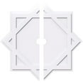 thumbnail image 1 of Ekena Millwork CMP36AL2-03000 36 in. OD x 3 in. ID Square Axel Architectural Grade PVC Contemporary Ceiling Medallion - 2 Piece, 1 of 1