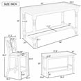 thumbnail image 2 of Harper & Bright Designs 6 Piece Counter Height Dining Table Set with Bench, Wooden, Kitchen Table for 6, Espresso, 2 of 15