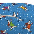 thumbnail image 3 of Dogs Pouf Cover with Zipper, Ice Skater Dancing Dogs in Colorful Sweaters Snowy Christmas Noel Weather Winter Time, Soft Decorative Fabric Unstuffed Case, 30" W X 17.3" L, Multicolor, by Ambesonne, 3 of 5