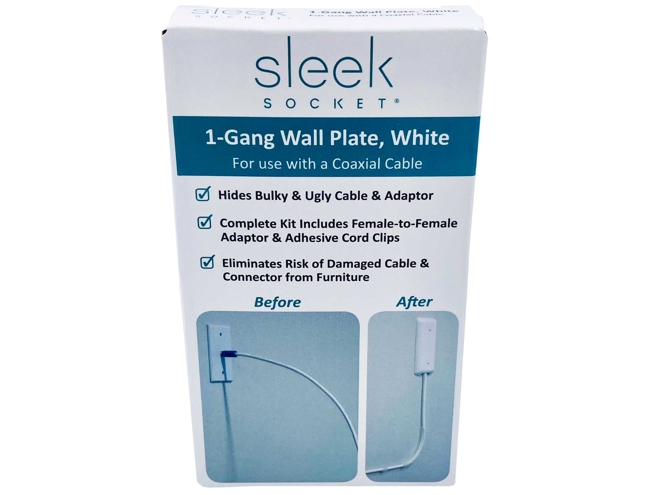 Coaxial Data Cable Outlet Cover with Cable Channel Kit in Nepal at NPR