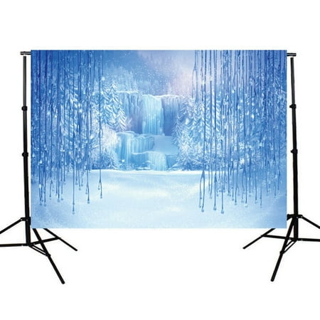 GreenDecor Polyster 7x5ft ROMANCE In SNOW Romantic Photo Studio Ice Cold Winter Photography Backdrop Background Studio Prop Best For Children,Newborn,Baby,Video and