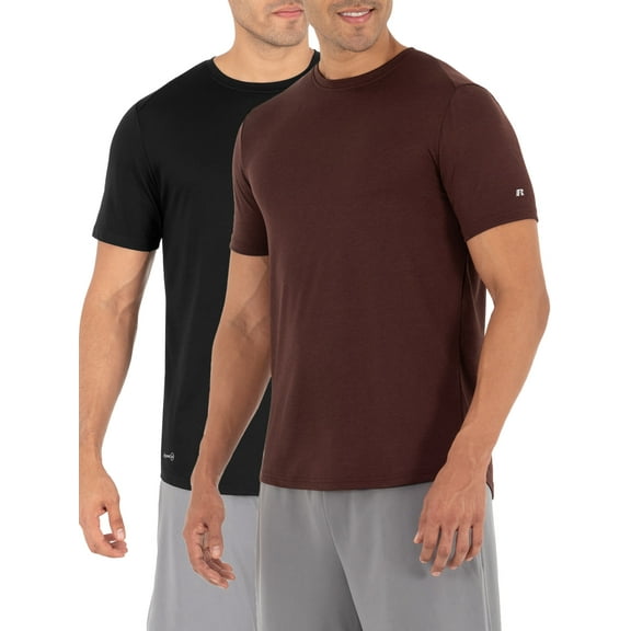 Russell Men's Core Performance Short Sleeve Recycled Crew T-Shirt, 2 Pack