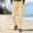 Yellow, variant on Men Suit Men's Solid Color Linen Loose Fitting Casual Wide Leg Trousers Men's Long Pants Men's Cothing