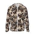 thumbnail image 2 of Uemuo Cute French Bulldog Pattern Women's Full Zip UPF 50+ Sun Protection Hoodie Jacket Long Sleeve Sun Shirt Hiking Outdoor Performance with Pockets-Medium, 2 of 9