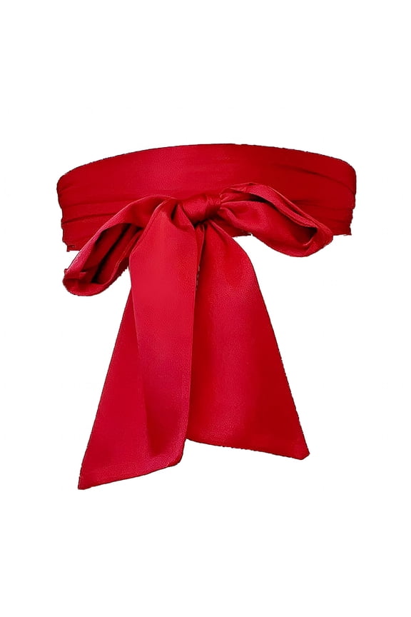 2026 New Women'S Ribbon Sash Belt 250Cm Long Bowknot Waistband Formal Event Accessory Red Sash Belt, for Weddings, Formal Events, Parties, Special Occasions, Costume Wear