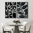 thumbnail image 3 of IDEA4WALL Framed Canvas Print Wall Art Set Black Wildflowers Illustration Fine Art Decorative Bohemian Minimalist Floral Botanical Artwork for Living Room, Bedroom, Office - Black 16"x24"x2, 3 of 5