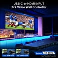 thumbnail image 2 of Video Wall Controller PORTTA 2x2 HDMI/USB-C 4K 60Hz w/ RS232, 2 of 7
