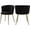 Black and Gold, variant on Meridian Furniture Skylar Navy Velvet Dining Chair (Set of 2)