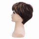 thumbnail image 2 of Peinado Esponjoso Que Moldea el Rostro Castaño Personalizado Peluca de Malla Rosa de Cabello Corto Rizado, 2 of 8