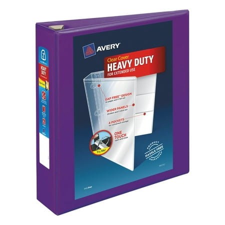 UPC: 0077711797772 | Avery Heavy-Duty View Binder with DuraHinge and Locking One Touch EZD Rings  3 Rings  2  Capacity  11 x 8.5  Purple -AVE79777