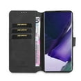 thumbnail image 4 of Galaxy Note 20 Wallet Case, Note 20 Case, Allytech Premium PU Leather Folding Stand Folio Flip Magnetic Closure Wireless Charging Support Retro Book Cover for Samsung Galaxy Note 20, Black, 4 of 7