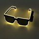 thumbnail image 3 of Gafas de 8 bits con cable EL, gafas con luces LED intermitentes, suministros para fiestas, gafas luminosas, gafas de sol brillantes para fiestas de festivales, 3 of 6