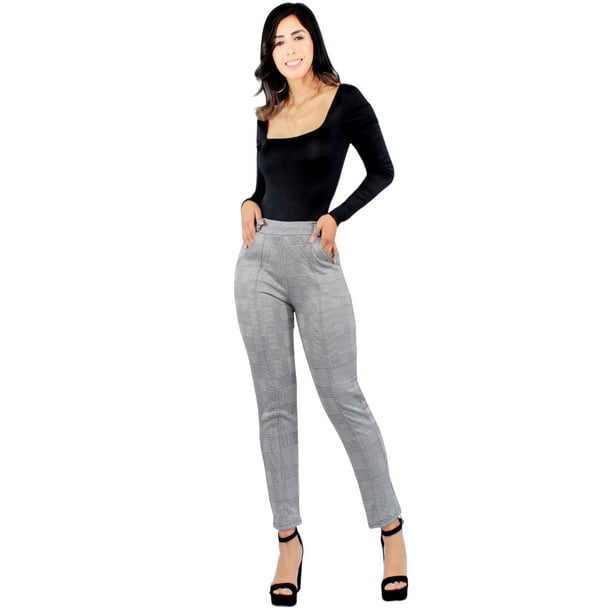 Jeggins Mujer Legging Pantalón A Cuadro Mallones Mayon Malla