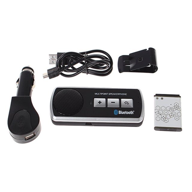 New Bluetooth Speakerphone Car Kit Hands Free Smartphone Unit for