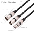 thumbnail image 2 of Cable XLR hembra a macho de 3 pines Cable de micrófono de 50 cm Reducción de ruido Negro, 2 of 5
