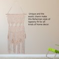 thumbnail image 3 of Macramé bohemio ahueca hacia fuera el arte tejido colgante de pared tapiz con borlas decoración del hogar para sala de estar, 3 of 8