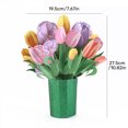 thumbnail image 2 of Paper Carved Bouquet Greeting Card, Paper Pop Up Cards For Mother's Day Holiday Blessing Greeting Card(TULIPS), 2 of 6