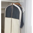 thumbnail image 3 of Smart Design Gusseted Garment Bag Hanger - 24 x 54 Inch - Clothing Storage Cover - Includes Zipper Closure and Travel Loop - Suits, Dresses Travel Closet Organization - Beige, 3 of 6