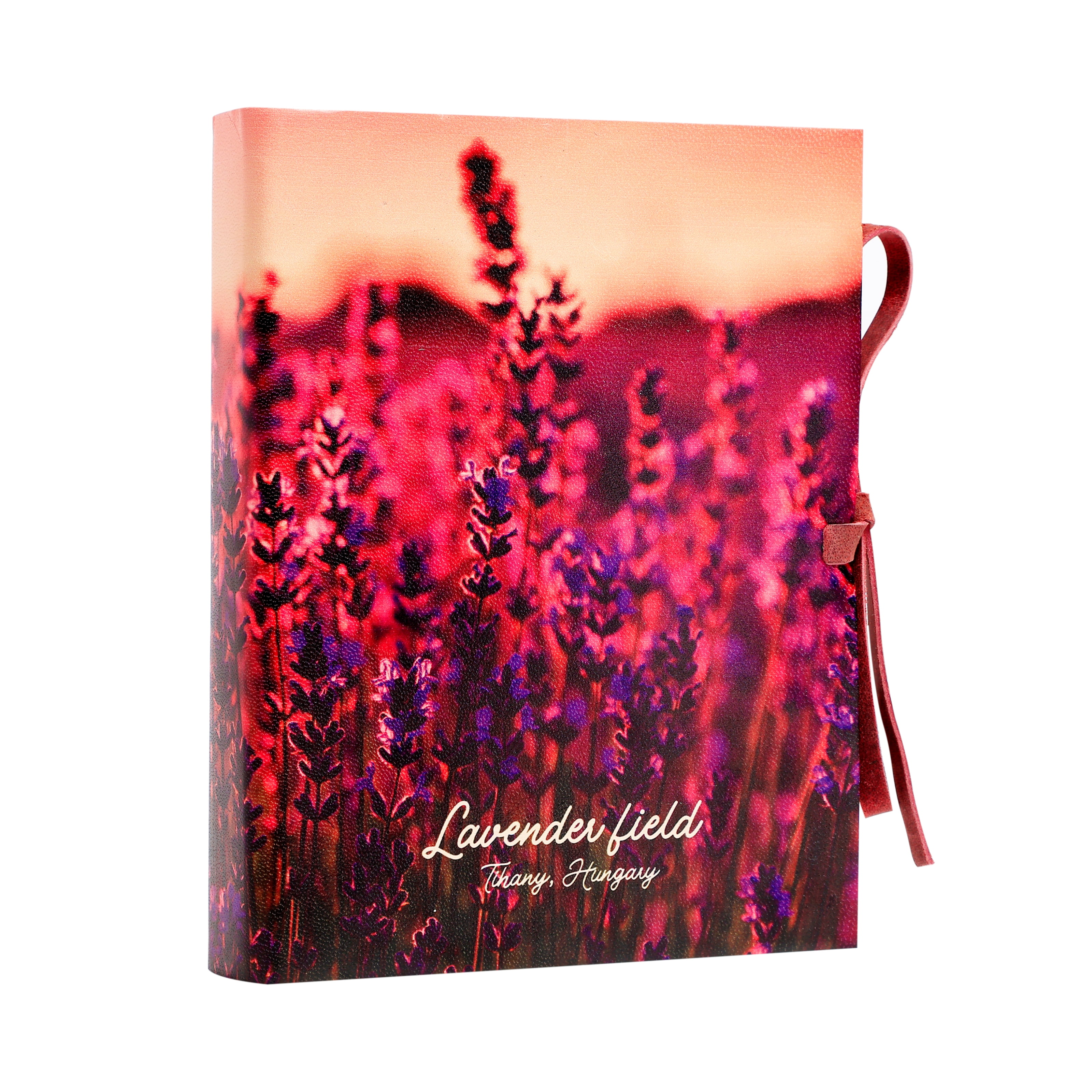 Leather Journal Notebook Lavender Field