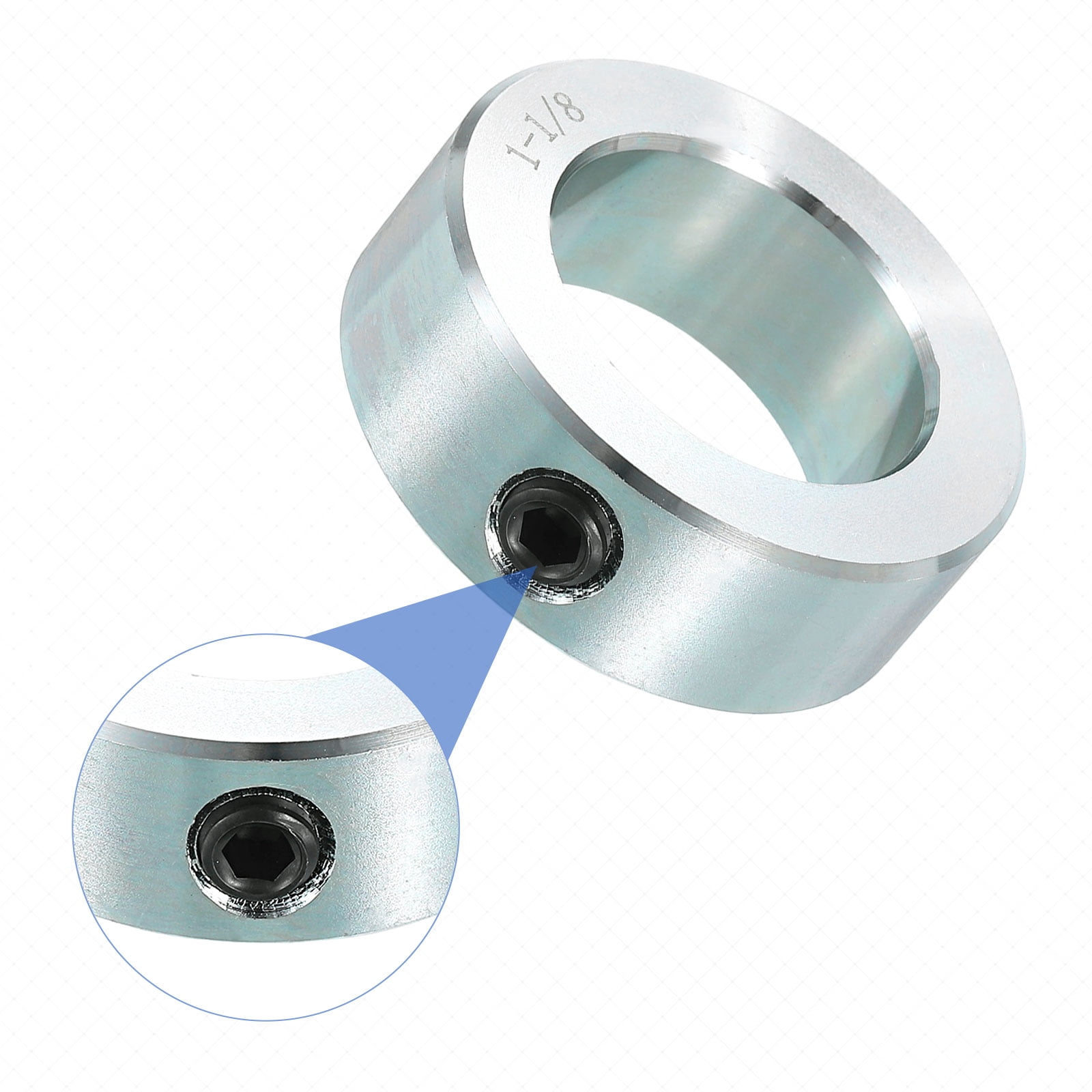 8pcs Set Screw Collars 1-1/8" Bore Carbon Steel Shaft Collars, 1-3/4" OD, 5/8" Width Lock Axle Collar Clamp
