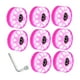 thumbnail image 3 of 8 ruedas luminosas para patines con accesorios de llave, dureza 82A Rosa, 3 of 9