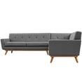 thumbnail image 2 of Modway Engage L-Shaped Upholstered Fabric Sectional Sofa in Gray, 2 of 7