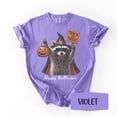thumbnail image 3 of VibeNest Studio Unisex Cute Raccoon Witch Trick or Treat Pumpkin Ghost Halloween Garment-Dyed Tee, 3 of 8