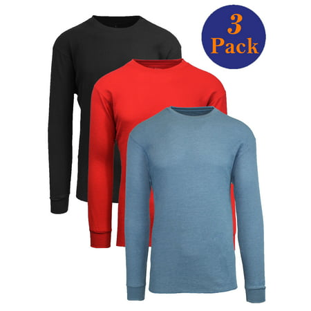 Men's Long Sleeve Thermal Shirts (3-Pack) (Best Mens Thermals Uk)