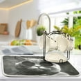 thumbnail image 5 of Cat with Glasses Dish Drying Mat 16x18 Absorbent Microfiber Draining Rack Pad for Kitchen Counter Sink, 5 of 8