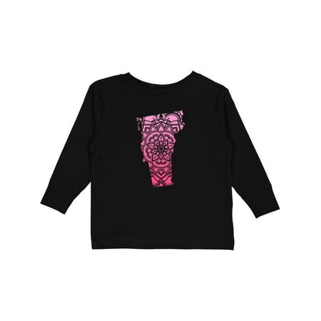 

Inktastic Vermont Silhouette Mandala Gift Toddler Boy or Toddler Girl Long Sleeve T-Shirt