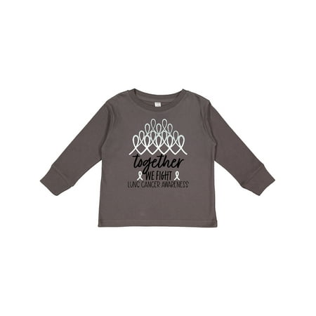 

Inktastic Together We Fight Lung Cancer Awareness Boys or Girls Long Sleeve Toddler T-Shirt
