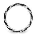thumbnail image 2 of Sterling Silver Twisted Black Enameled Ring, 2 of 5